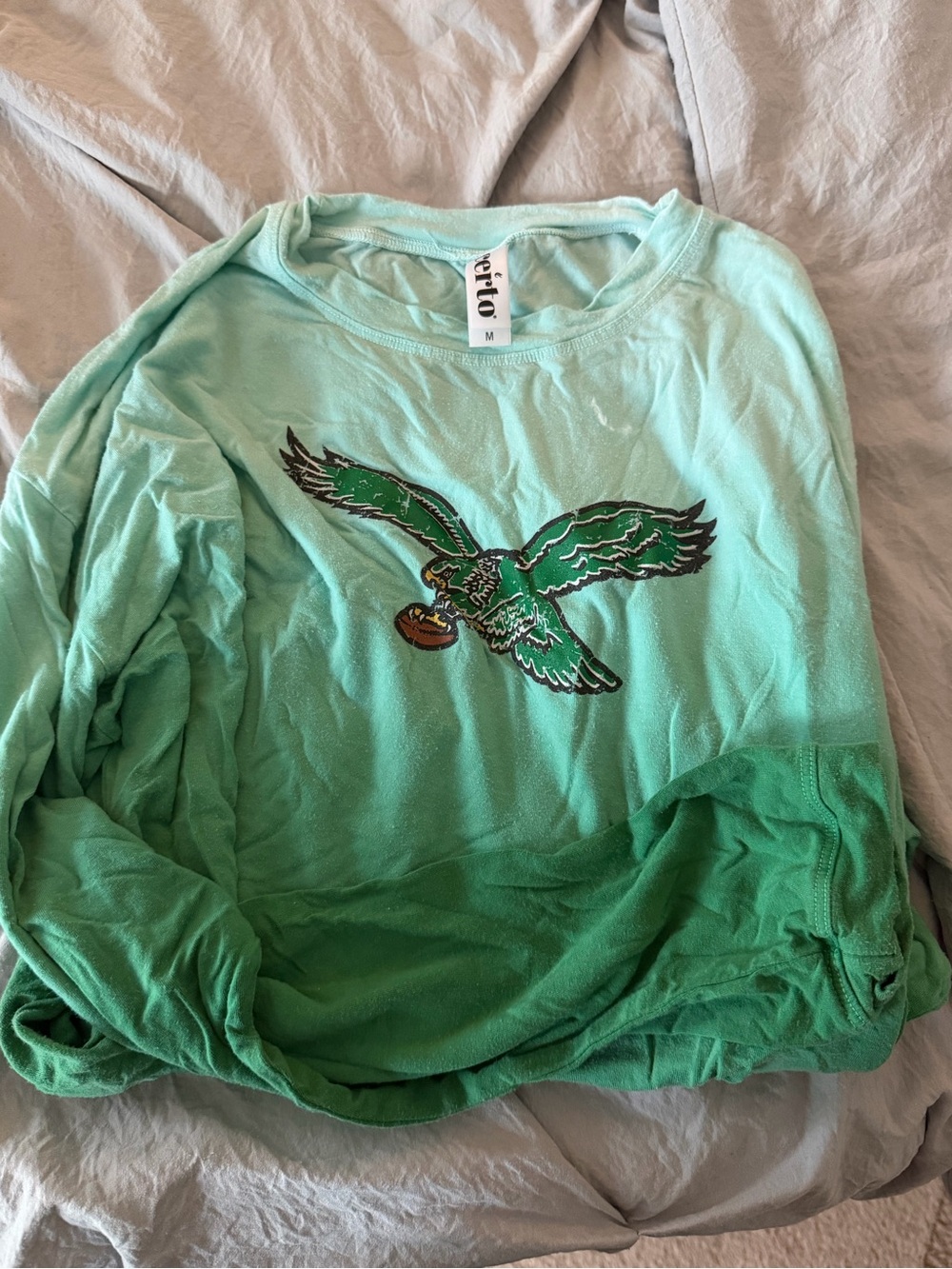 Green Ombre Philadelphia Eagles Graphic Long Sleeve Tee
